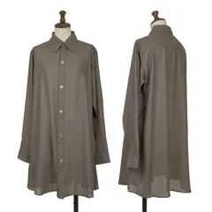 ヨウジヤマモト ファムYohji Yamamoto FEMME ポケット付きビッグシルエットシャツ グレーSのサムネイル