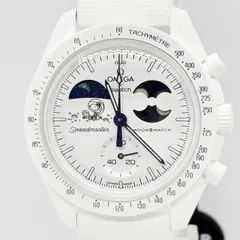 OMEGA オメガ ×スウォッチ ミッショントゥアース フェイズムーンシャインゴールド スヌーピー SO33W701L ホワイト QZ メンズ 腕時計 稼働品のサムネイル