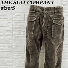 THE SUIT COMPANY WEEKEND コーデュロイ パンツ ブラウン S フレア スーツカンパニー  ブーツカット Y2K ミリタリー アメカジ メンズ 秋冬 綿 ストレッチ　【011589】のサムネイル