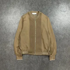 TOMORROWLAND tricot トゥモローランド トリコ ジップアップ 切替 ニットジャケット カーディガン ブルゾン シルク混 キャメル系 メンズのサムネイル