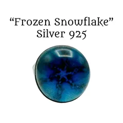 【氷の結晶】ガラス細工 ブルーストーン Silver 925 刻印 Vintage Design Ring シルバー ヴィンテージ デザイン リング 9号 レディース 一点もの VERSANI USA製 ユニーク 個性派のサムネイル