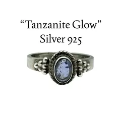 【神秘を宿す】 タンザナイト Silver 925 刻印 Design Ring シルバー ヴィンテージ デザイン リング 12号 12.5号 レディース クラシック 天然石のサムネイル