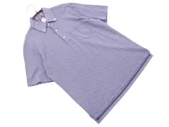 TAKEO KIKUCHI タケオキクチ 格子柄 ポロシャツ size2/紺 ■◆ メンズのサムネイル