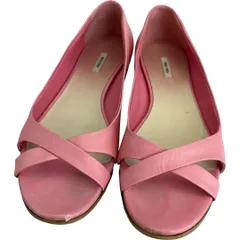 ミュウミュウ MIU MIU クロスストラップ フラットシューズ サンダル ピンク 35サイズ レディースのサムネイル