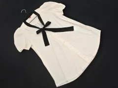 DOUBLE STANDARD CLOTHING ダブルスタンダードクロージング リボン パフスリーブ ブラウス シャツ sizeF/アイボリー ■◆ レディースのサムネイル