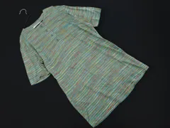 MISSONI ミッソーニ SPORT スポーツ ボーダー ハーフボタン カットソー 緑 ■◆ レディースのサムネイル