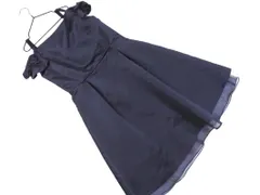 WILLSELECTION ウィルセレクション レースアップ オープンショルダー 結婚式二次会ドレス ワンピース sizeM/濃紺 ■◆ レディースのサムネイル