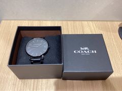 COACH メンズ 腕時計 ブラック クォーツ 箱付き！ コーチ ブランド127 