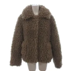 ザラ ベーシック ZARA BASIC 美品 ボアジャケット  ブルゾン 茶 ブラウン L ■OOMのサムネイル