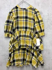 新品 LOWRYS FARM ローリーズファーム チェックフリルチュニックLS ワンピース sizeF/イエロー ■◆ レディースのサムネイル