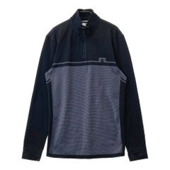 サイズ：M J.LINDEBERG ジェイリンドバーグ ハーフジップ 長袖Tシャツ ブラック系 [240101736044] ゴルフウェア メンズ ストスト