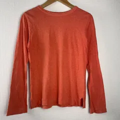 45rpm 45R 長袖カットソー ロングスリーブTシャツ クルーネック コットン100% 日本製 ワンポイント刺繍 ナチュラル カジュアル オレンジ サイズ1　NB40のサムネイル