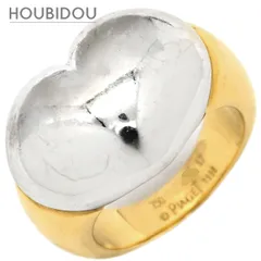 ピアジェ PIAGET リング 指輪 ハートモチーフ コンビカラー ホワイトゴールド×イエローゴールド #52 Au750 18K 18金 2カラー ヴィンテージ  11号【中古】のサムネイル