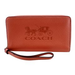 コーチ COACH 財布 ラウンドファスナー ハウンドトゥースアコーデオン