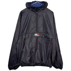 90年代 POLO SPORT ポロスポーツ ラルフローレン アノラックパーカー ブラック(メンズ L)中古 古着 Y5461のサムネイル