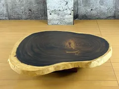 モンキーポッド一枚板 輪切り 厳選Aランク材　58～104cm　No.711　ローテーブル　センターテーブルのサムネイル