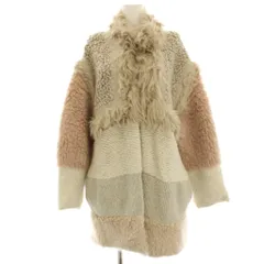 ステラマッカートニー STELLA McCARTNEY FUR FREE FUR ニットジャケット 切替 ボア フェイクファー ウール 38 ベージュ 521653 S1916 /HN17 ▲Hのサムネイル