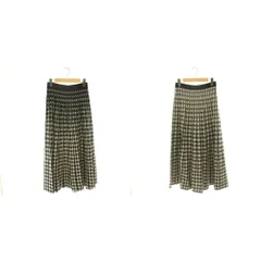 トラッゾドンナ Torrazzo Donna リバーシブルスカート ニット フレア チドリ柄 JOURNAL STANDARD relume F 黒 ベージュ /CX ■OSのサムネイル