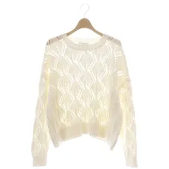 シンプリシテェ SIMPLICITE 24SS 透かし柄ニットプルオーバー 長袖 白のサムネイル