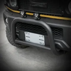 スズキ ジムニー JB74 2018-2025対応 フロントバンパーガード 3ドア 5ドア対応 スチール製 ブラック 無加工取付 外装アクセントのサムネイル