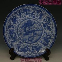 宋汝窯 青釉双耳竜頭三足香炉 景徳鎮 陶磁器 装飾品 現代工芸品 美術品