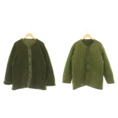 クラネ CLANE REVERSIBLE MILITARY BOA JACKET ジャケット リバーシブル ボア ノーカラー 中綿 1 カーキ /HK ■OSのサムネイル