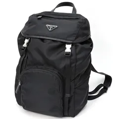 プラダ / PRADA バックパック / リュックサック 1BZ039 ナイロン/サフィアーノレザー ブラック 【中古】のサムネイル