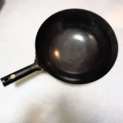 【美品】山田工業所　鉄製　打出片手中華鍋　北京鍋　厚さ1.6mmのサムネイル