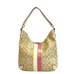 美品COACH シグネチャー ショルダーバッグ ピンク2wayツートン 
