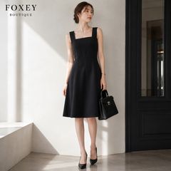FOXEY フォクシーブティック　ノースリーブ　ワンピース　クリーニング済　綿 極美品クリーニング済✨フォクシー 定価11.8万 ミモレ丈ノースリーブ