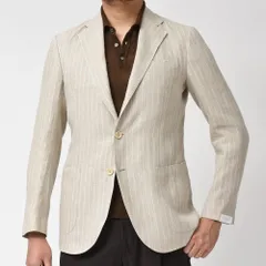【40%OFF】44サイズ De Petrillo（デ ペトリロ） SPENCE BRYSON アイリッシュリネンチョークストライプ3Bジャケット NUVOLA/ANACAPRI Temple05/230 17091001082 新品 アウトレットのサムネイル