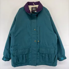 古着 ウールリッチ WOOLRICH USA製 ジャケット ナイロン ツートンカラー フルジップ 中綿 L  グリーン系 レディースのサムネイル