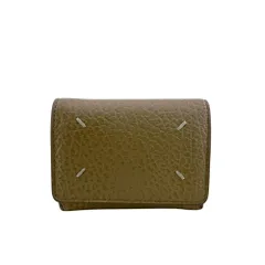 Maison Margiela メゾンマルジェラ SA3UI0010 コンパクトウォレット 4ステッチ  レザー 三つ折り財布 ベージュ ユニセックスのサムネイル