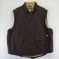 古着 リー Lee ベスト ダック ボアライナー 大きいサイズ フルジップ ワーク ワンポイント 2XL  ブラウン メンズのサムネイル