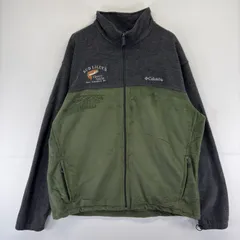 古着 コロンビア Columbia ジャケット フルジップ ワッペン 大きいサイズ アウトドア フリース 刺繍 2XL  グリーン メンズのサムネイル
