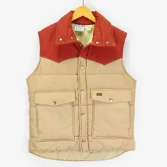 ラングラー 切り替え 中綿 ベスト VQ459 NV Mサイズ ベージュ 赤系 Wrangler OUTERWEAR USA製 米国製 ビンテージ ヴィンテージ 古着 70s 80s メンズ アメカジ ウエスタン ヨーク VQ459NV 秋冬のサムネイル