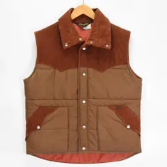 ラングラー コーデュロイ 切り替え 中綿 ベスト VQ460 BN L ブラウン 茶色  Wrangler USA製 米国製 ビンテージ ヴィンテージ 古着 70s 80s メンズ アメカジ ウエスタン VQ460BN 大きいサイズ 秋冬のサムネイル
