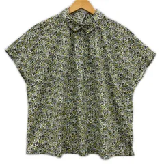 LUI CHANTANT ルイシャンタン 花柄 バックボタンブラウス size40/グリーン系のサムネイル