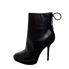 Christian Dior クリスチャンディオール M1 0512 レザー ブーティ ブラック レディースのサムネイル