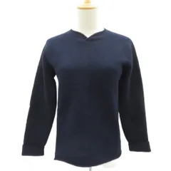 エーグル AIGLE ニット カットソー 長袖 S 紺 Vネック 無地 /SY1 ■GY99のサムネイル