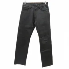 コムサデモードメン COMME CA DU MODE MEN レザーストレートパンツ ロング丈 4 黒 ブラック /SM20 ■GY99のサムネイル
