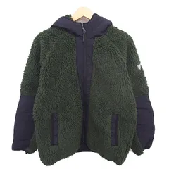 エドウィン EDWIN F.L.E ES8016 フリースジャケット フーデッド ジップアップ アウター M グリーン 緑 /TT ■GY12のサムネイル