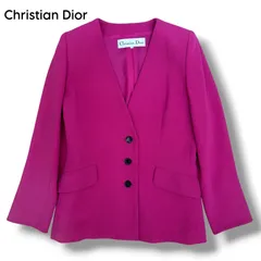 【 Christian Dior 】ノーカラージャケット ピンク 9号のサムネイル