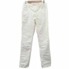 メゾンキツネ MAISON KITSUNE テーパードパンツ ロング丈 32 白 無地 ボタンフライ KMP-1500-A /SY34 ■GY99のサムネイル