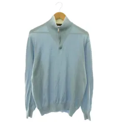 ロロピアーナ Loro Piana ハーフジップ ニット セーター プルオーバー ハイネック 52 水色 ライトブルー /CX ■GY50のサムネイル