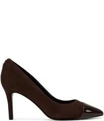 カール ラガーフェルド レディース シューズ ヒール スエード KARL LAGERFELD PARIS Rialta Suede and Patent Toe High Heel Pumps Choのサムネイル