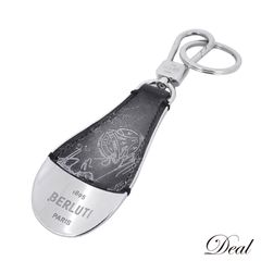 Berluti ベルルッティ キーホルダー シルバー ストラップ キーチャーム