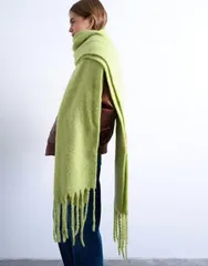トップショップ レディース アクセサリー マフラー・ストール・スカーフ Topshop Sydney blanket scarf GREEN グリーンのサムネイル