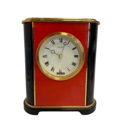 SEIKO QF 713K Two-Hand Bi-Color Showa Retro Vintage Antique DECOR GP Table Clock Bi-Color