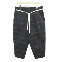 ジョルジオアルマーニ GIORGIO ARMANI デニムワイドパンツ ロゴ 総柄 近年モデル ジーンズ 48 青 インディゴブルー クロップド丈 ボトムス 3LSP67 SN87Z /YU ■GY19のサムネイル
